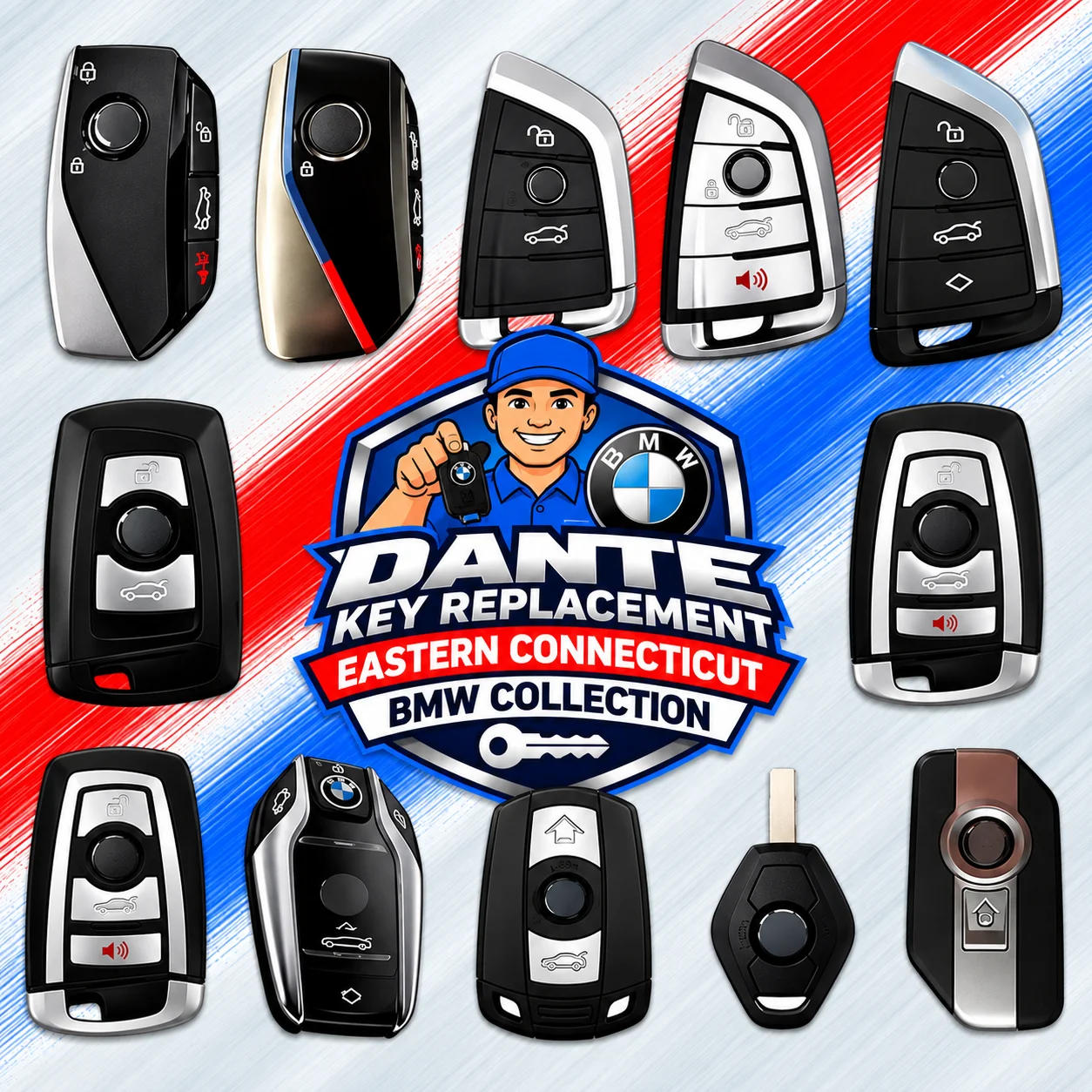 BMW comfort access key fob and electronic key programming.