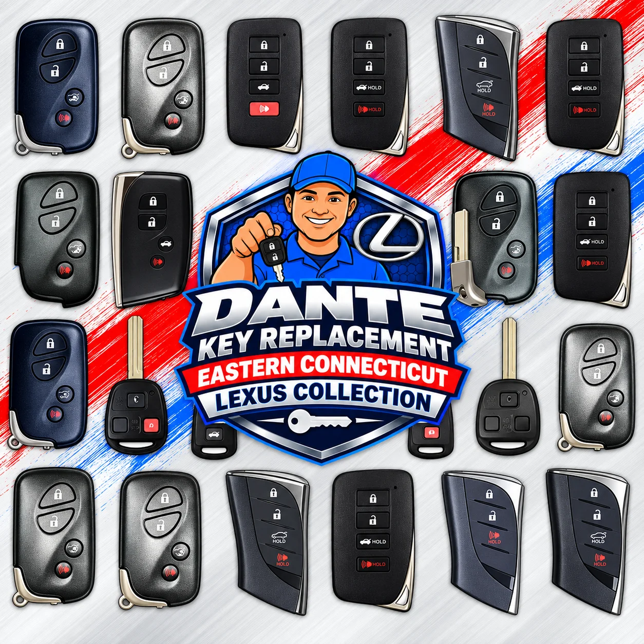Lexus smart access key fob replacement and mobile programming.