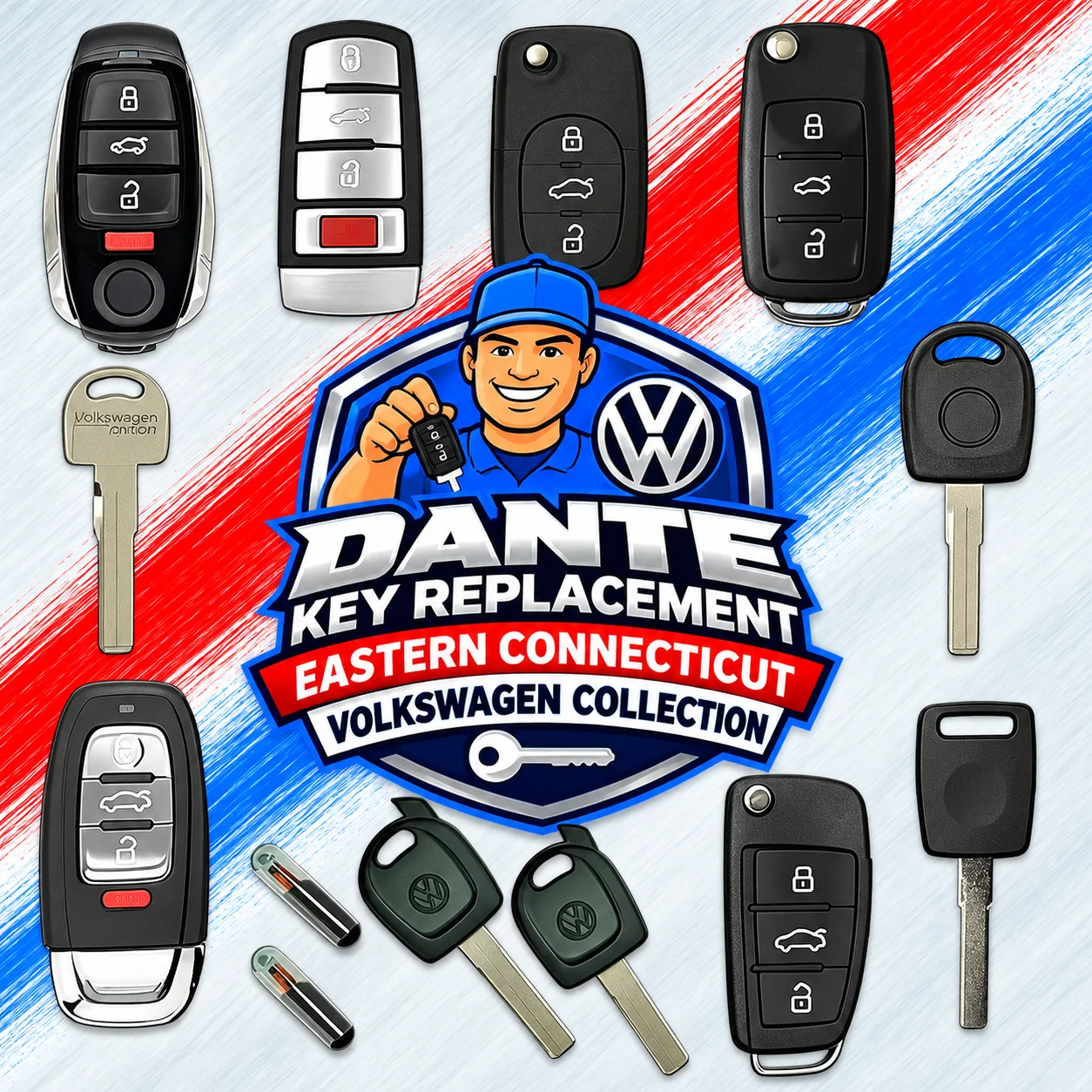 Volkswagen switchblade remote key and transponder chip programming.